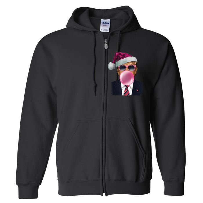 Trump Blowing Christmas Trump Full Zip Hoodie