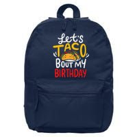 Taco Birthday Cinco De Mayo Gift 16 in Basic Backpack