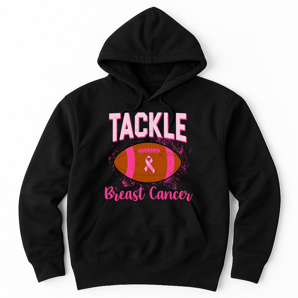 Tackle Breast Cancer Awareness Football Hoodie