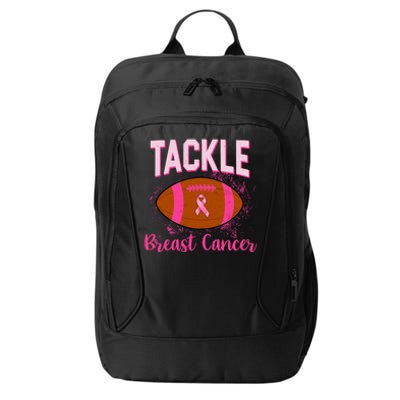 Tackle Breast Cancer Awareness Football City Backpack