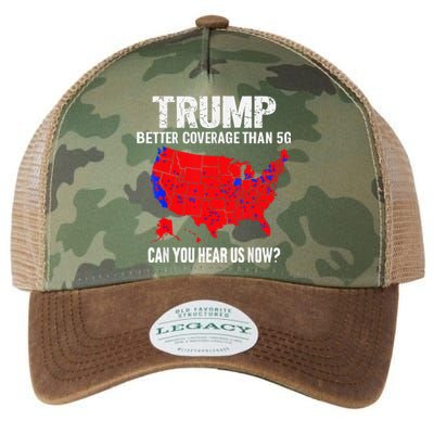 Trump Better Coverage Than 5g Can You Hear Us Now On Back Legacy Tie Dye Trucker Hat