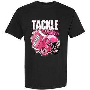 Tackle Breast Cancer Awareness Pink Ribbon Football Boy Garment-Dyed Heavyweight T-Shirt