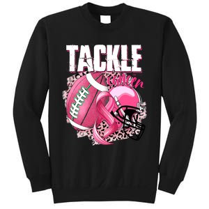 Tackle Breast Cancer Awareness Pink Ribbon Football Boy Sweatshirt