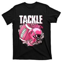 Tackle Breast Cancer Awareness Pink Ribbon Football Boy T-Shirt