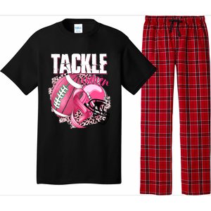 Tackle Breast Cancer Awareness Pink Ribbon Football Boy Pajama Set