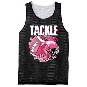 Tackle Breast Cancer Awareness Pink Ribbon Football Boy Mesh Reversible Basketball Jersey Tank