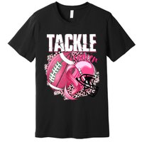 Tackle Breast Cancer Awareness Pink Ribbon Football Boy Premium T-Shirt