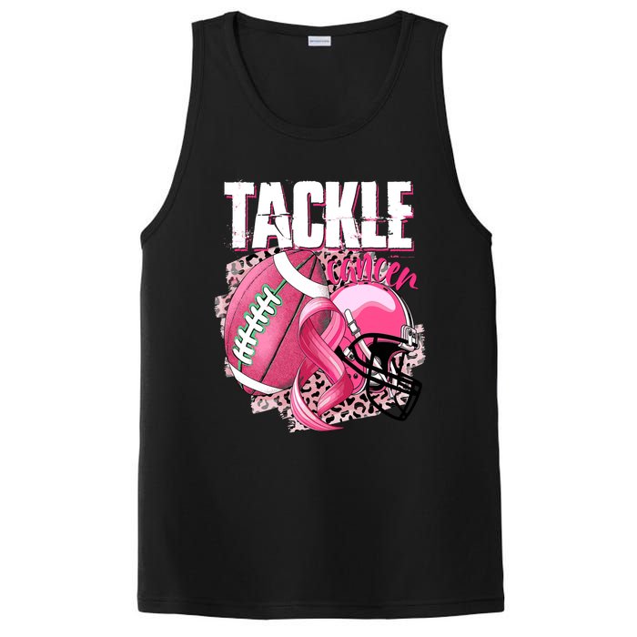 Tackle Breast Cancer Awareness Pink Ribbon Football Boy PosiCharge Competitor Tank