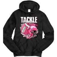 Tackle Breast Cancer Awareness Pink Ribbon Football Boy Tie Dye Hoodie