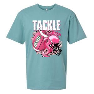 Tackle Breast Cancer Awareness Pink Ribbon Football Boy Sueded Cloud Jersey T-Shirt