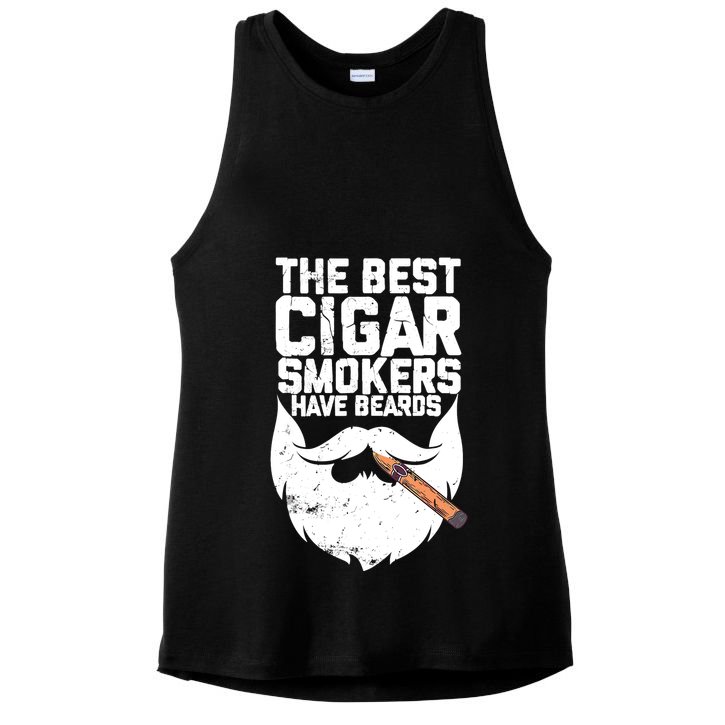 The Best Cigar Smokers Have Beards Cigar Bearded Dad Ladies PosiCharge Tri-Blend Wicking Tank