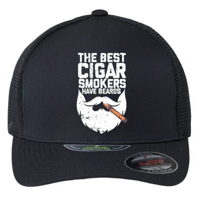 The Best Cigar Smokers Have Beards Cigar Bearded Dad Flexfit Unipanel Trucker Cap