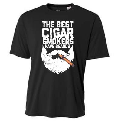 The Best Cigar Smokers Have Beards Cigar Bearded Dad Cooling Performance Crew T-Shirt