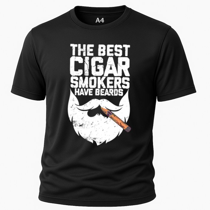 The Best Cigar Smokers Have Beards Cigar Bearded Dad Cooling Performance Crew T-Shirt