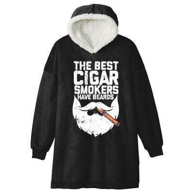 The Best Cigar Smokers Have Beards Cigar Bearded Dad Hooded Wearable Blanket