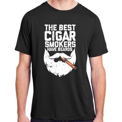 The Best Cigar Smokers Have Beards Cigar Bearded Dad Adult ChromaSoft Performance T-Shirt