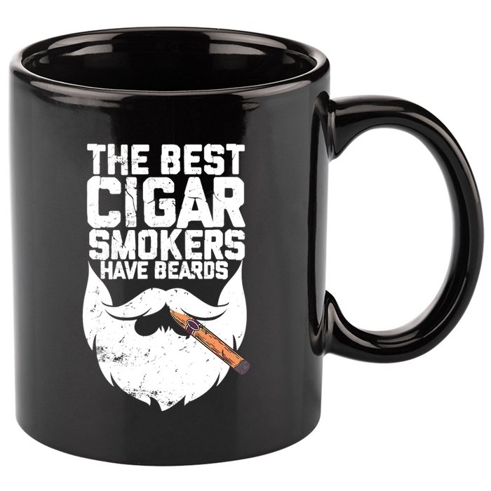 The Best Cigar Smokers Have Beards Cigar Bearded Dad 11oz C Handle Ceramic Mug