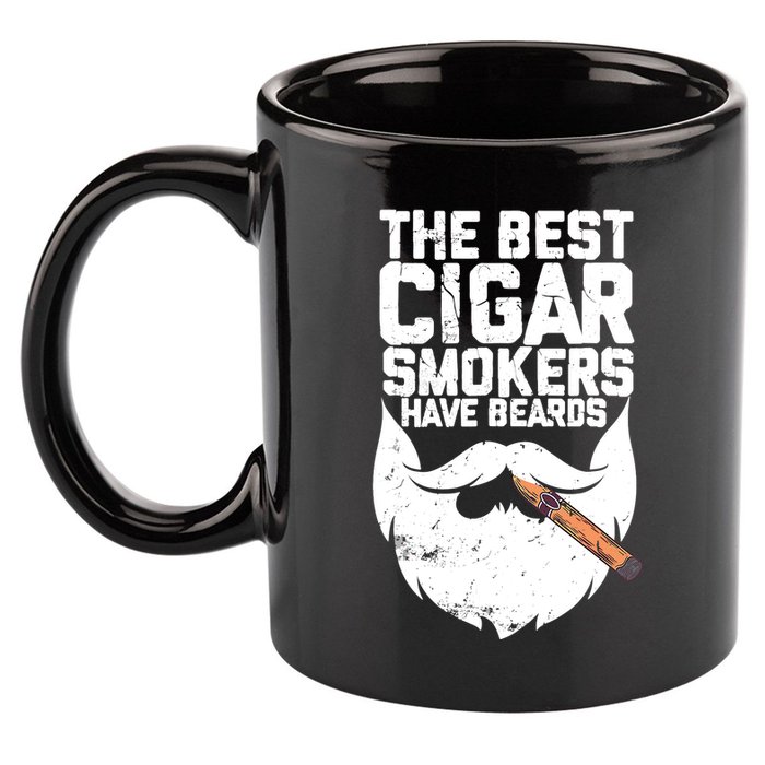 The Best Cigar Smokers Have Beards Cigar Bearded Dad 11oz C Handle Ceramic Mug