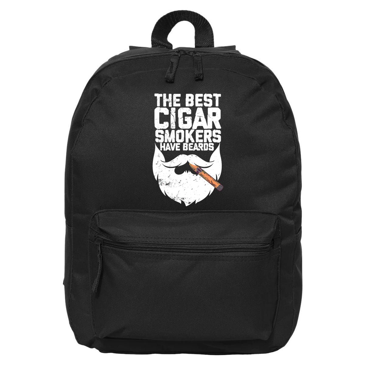 The Best Cigar Smokers Have Beards Cigar Bearded Dad 16 in Basic Backpack