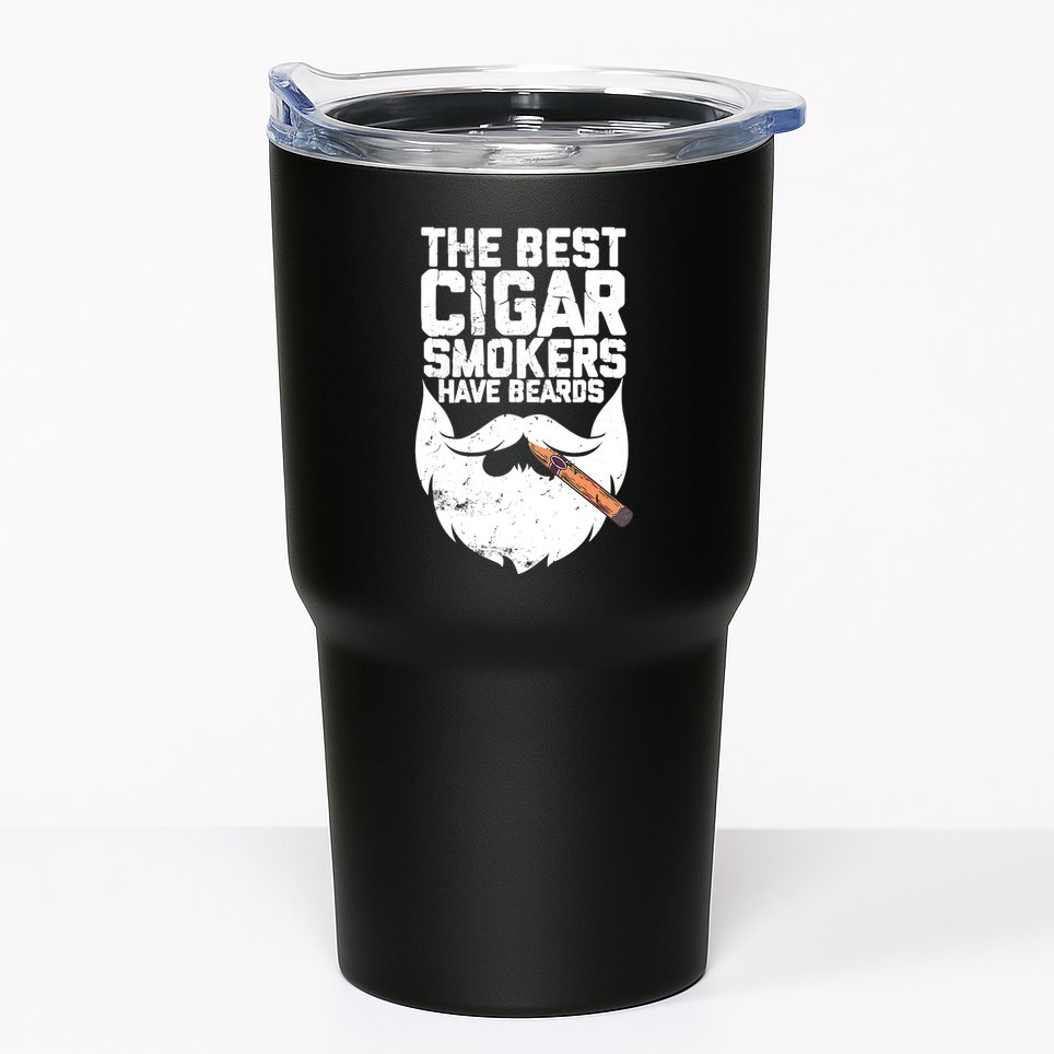 The Best Cigar Smokers Have Beards Cigar Bearded Dad Tumbler