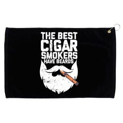 The Best Cigar Smokers Have Beards Cigar Bearded Dad Grommeted Golf Towel