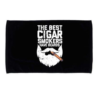 The Best Cigar Smokers Have Beards Cigar Bearded Dad Microfiber Hand Towel