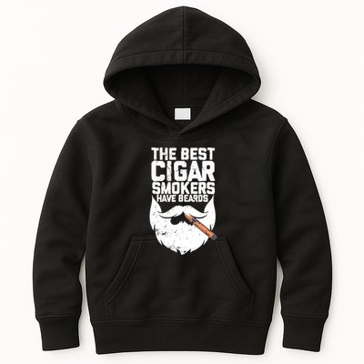The Best Cigar Smokers Have Beards Cigar Bearded Dad Kids Hoodie