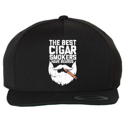 The Best Cigar Smokers Have Beards Cigar Bearded Dad Wool Snapback Cap