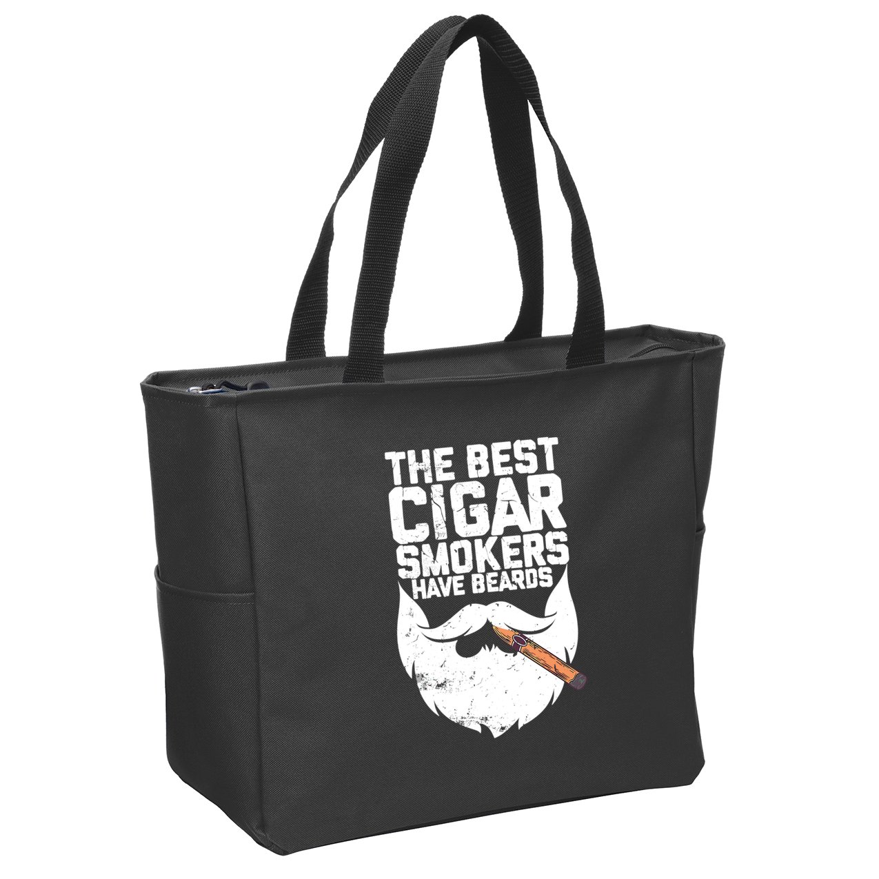 The Best Cigar Smokers Have Beards Cigar Bearded Dad Zip Tote Bag