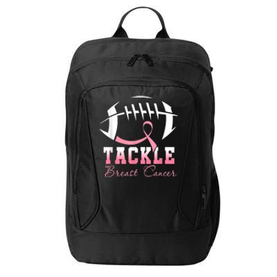 Tackle Breast Cancer Awareness Football Pink Ribbon Boys City Backpack