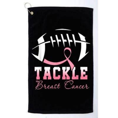 Tackle Breast Cancer Awareness Football Pink Ribbon Boys Platinum Collection Golf Towel