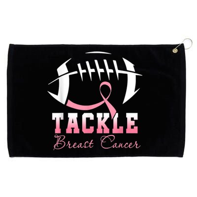 Tackle Breast Cancer Awareness Football Pink Ribbon Boys Grommeted Golf Towel