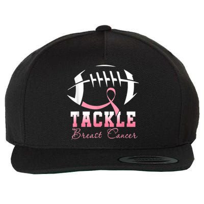 Tackle Breast Cancer Awareness Football Pink Ribbon Boys Wool Snapback Cap