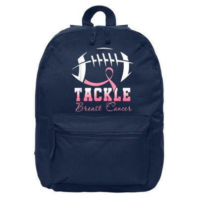 Tackle Breast Cancer Awareness Football Pink Ribbon Boys 16 in Basic Backpack