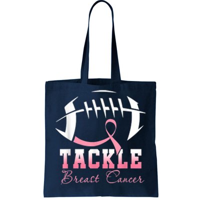 Tackle Breast Cancer Awareness Football Pink Ribbon Boys Tote Bag