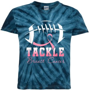 Tackle Breast Cancer Awareness Football Pink Ribbon Boys Kids Tie-Dye T-Shirt