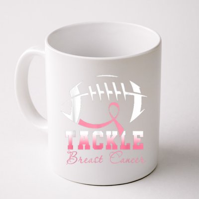 Tackle Breast Cancer Awareness Football Pink Ribbon Boys Coffee Mug