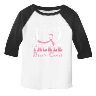 Tackle Breast Cancer Awareness Football Pink Ribbon Boys Toddler Fine Jersey T-Shirt