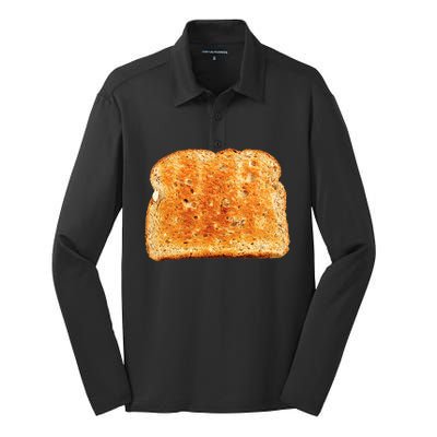 Toast Bread Costume Funny Silk Touch Performance Long Sleeve Polo