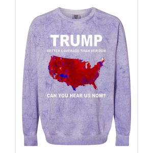 Trump Better Coverage Politics Colorblast Crewneck Sweatshirt