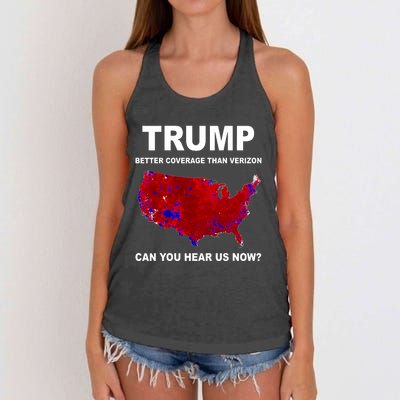 Trump Better Coverage Politics Women's Knotted Racerback Tank