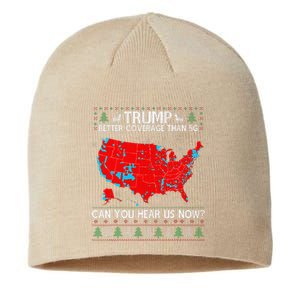 Trump Better Coverage Than 5g Ugly Christmas Sweater Xmas Sustainable Beanie