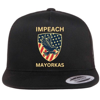 Texas Border Crisis Impeach Mayorkas Flat Bill Trucker Hat