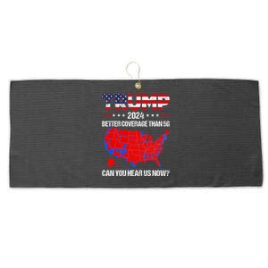 Trump Better Coverage Than 5g Can You Hear Us Now Politics Large Microfiber Waffle Golf Towel