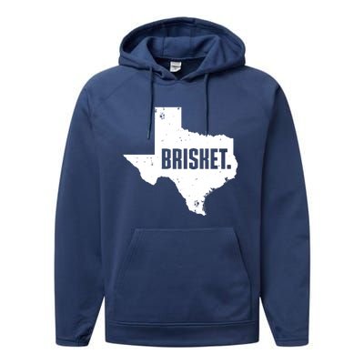 Texas Brisket Cute Grilled Bbq Brisket Gift Performance Fleece Hoodie