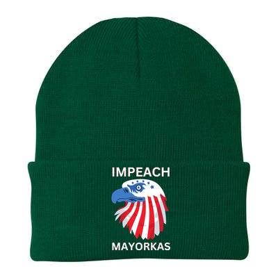 Texas Border Crisis Impeach Mayorkas Knit Cap Winter Beanie