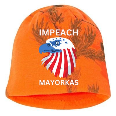 Texas Border Crisis Impeach Mayorkas Kati - Camo Knit Beanie