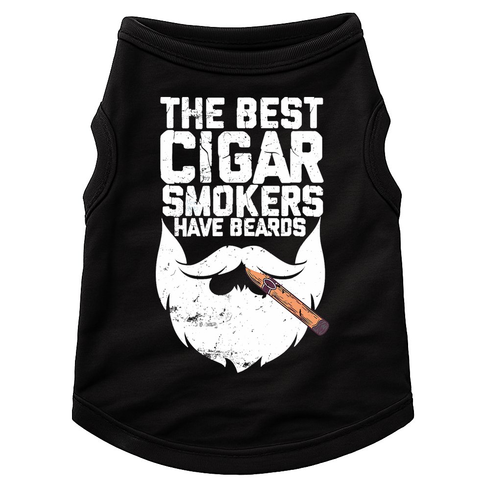 The Best Cigar Smokers Have Beards Cigar Bearded Dad Doggie Tank