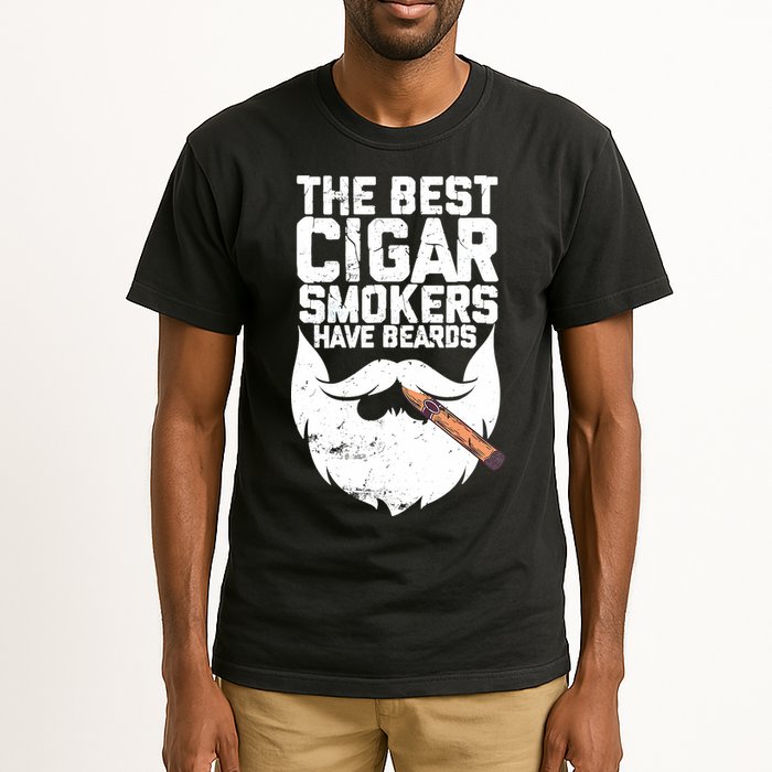 The Best Cigar Smokers Have Beards Cigar Bearded Dad Tall T-Shirt