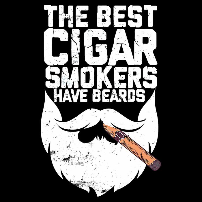 The Best Cigar Smokers Have Beards Cigar Bearded Dad Tall T-Shirt